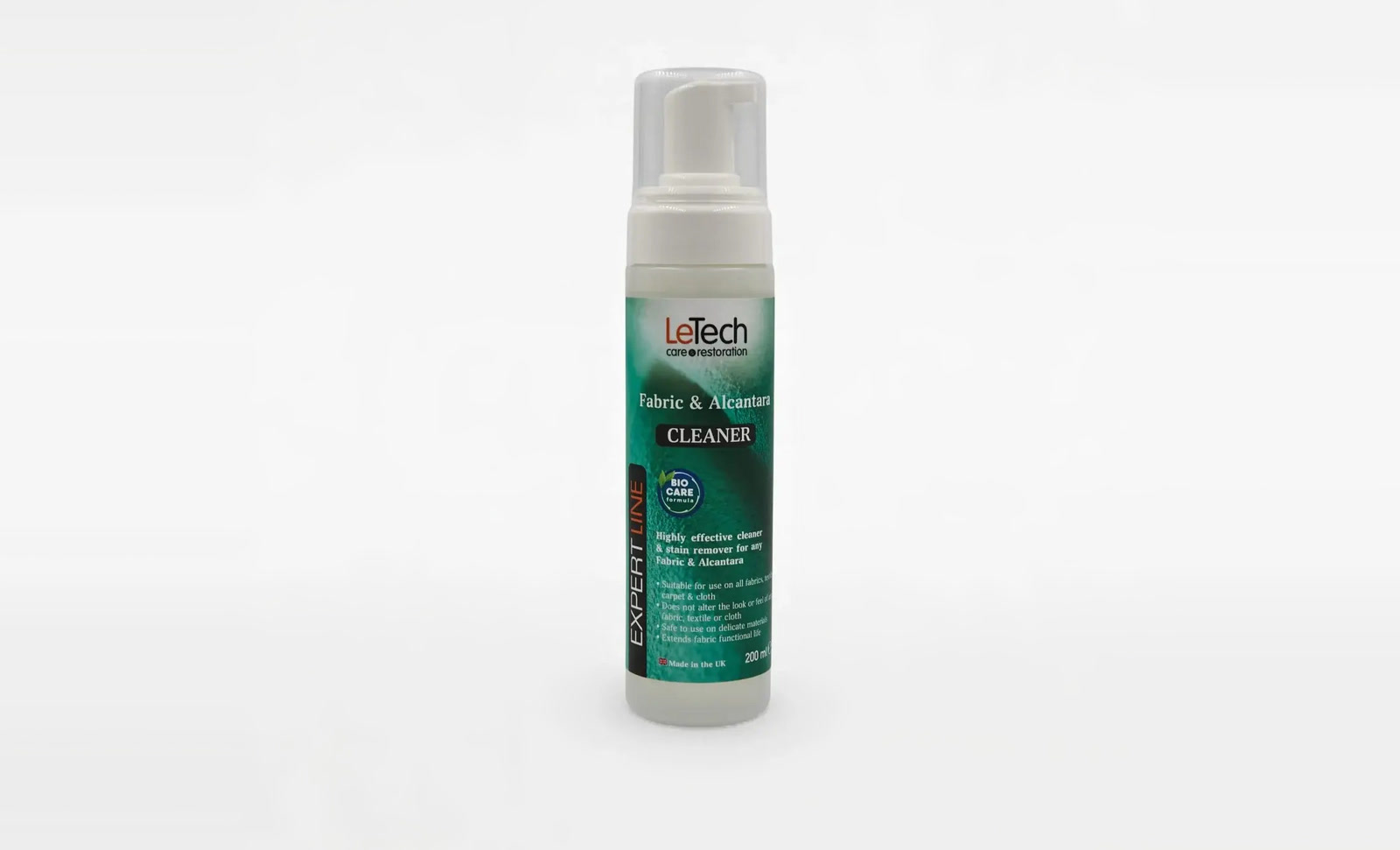 Флакон пены LeTech Fabric and Alcantara Cleaner, Expert Line, 200 мл