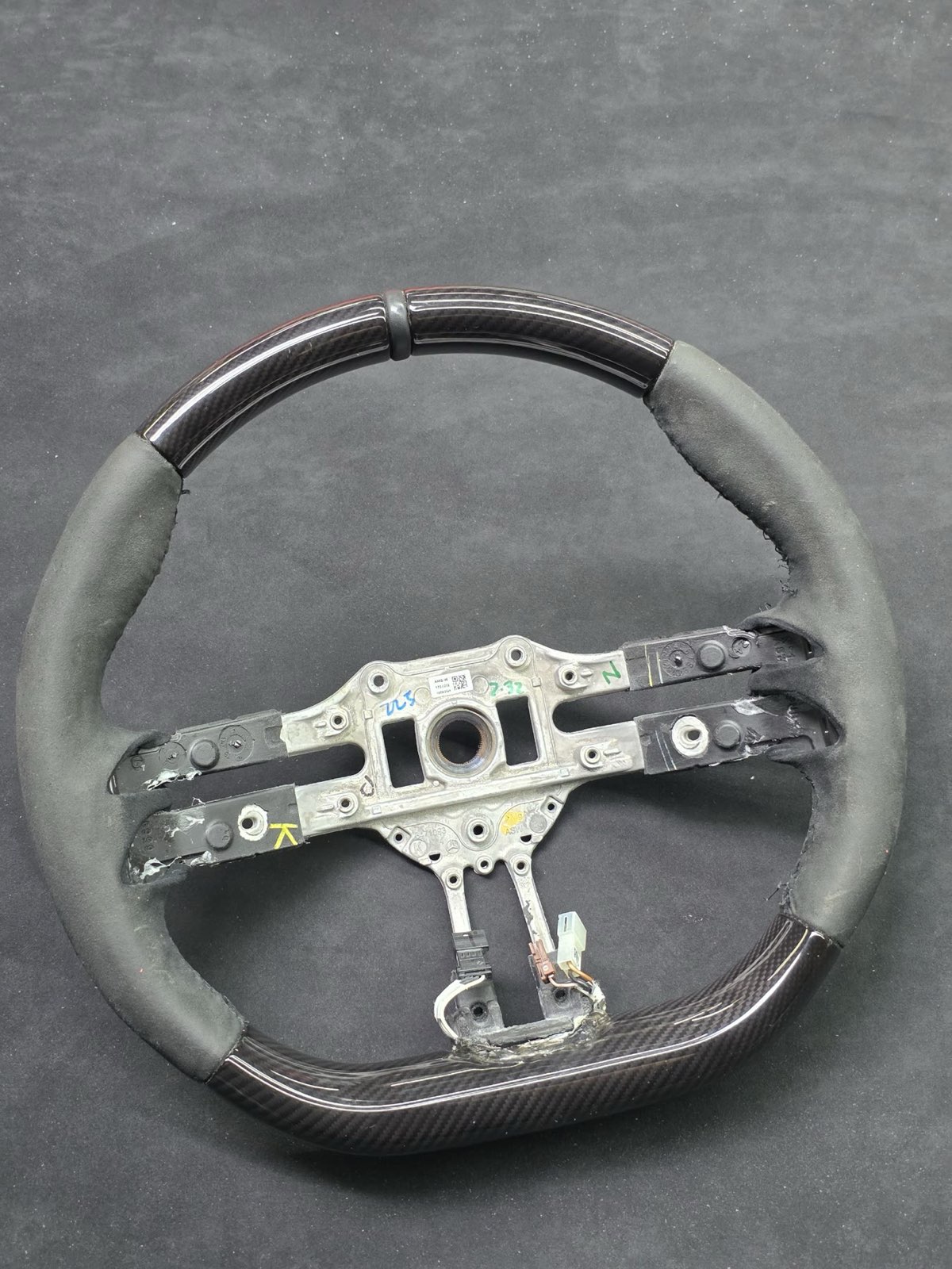 Before: the whole wheel, worn