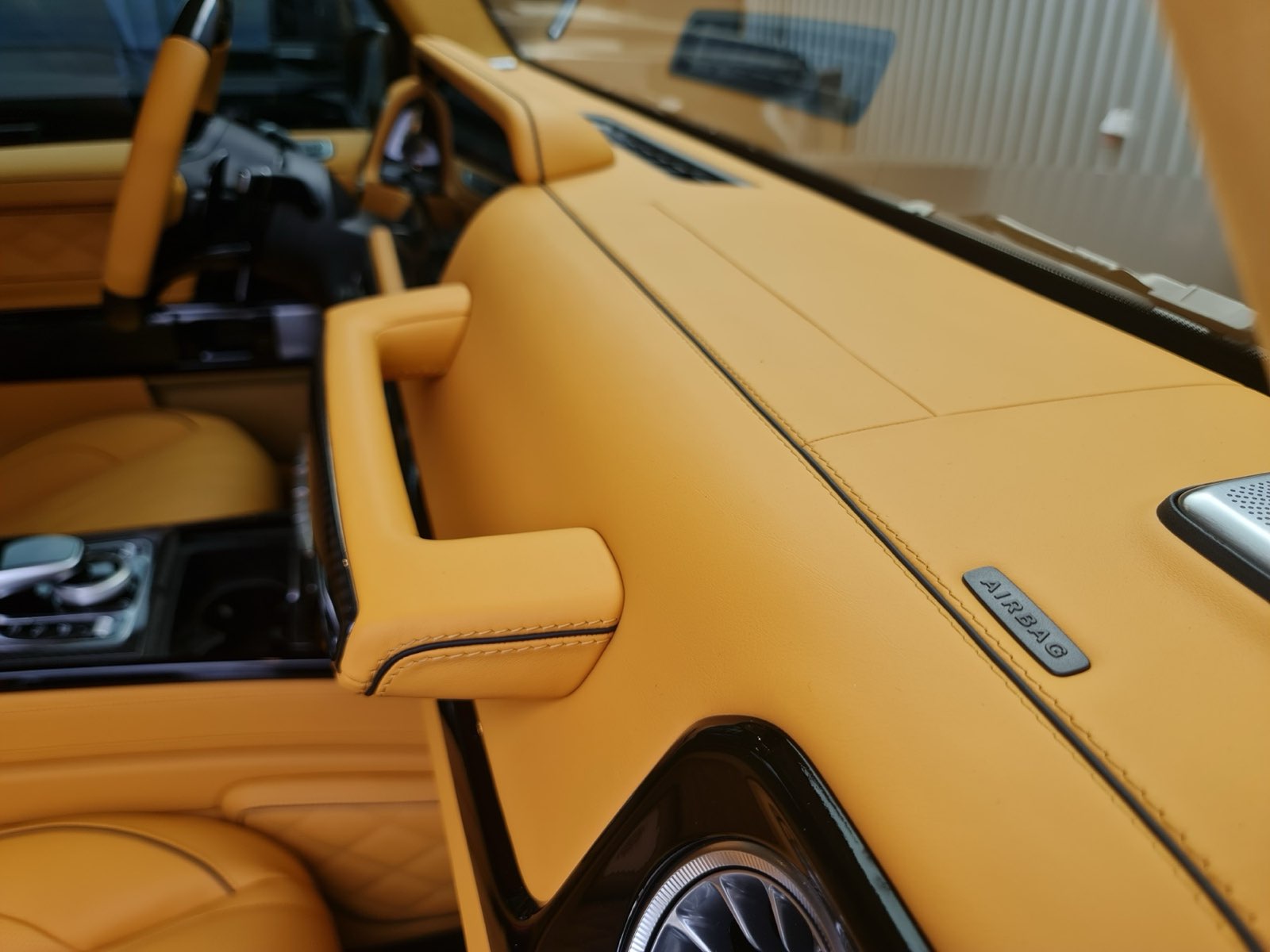 The yellow dashboard and console