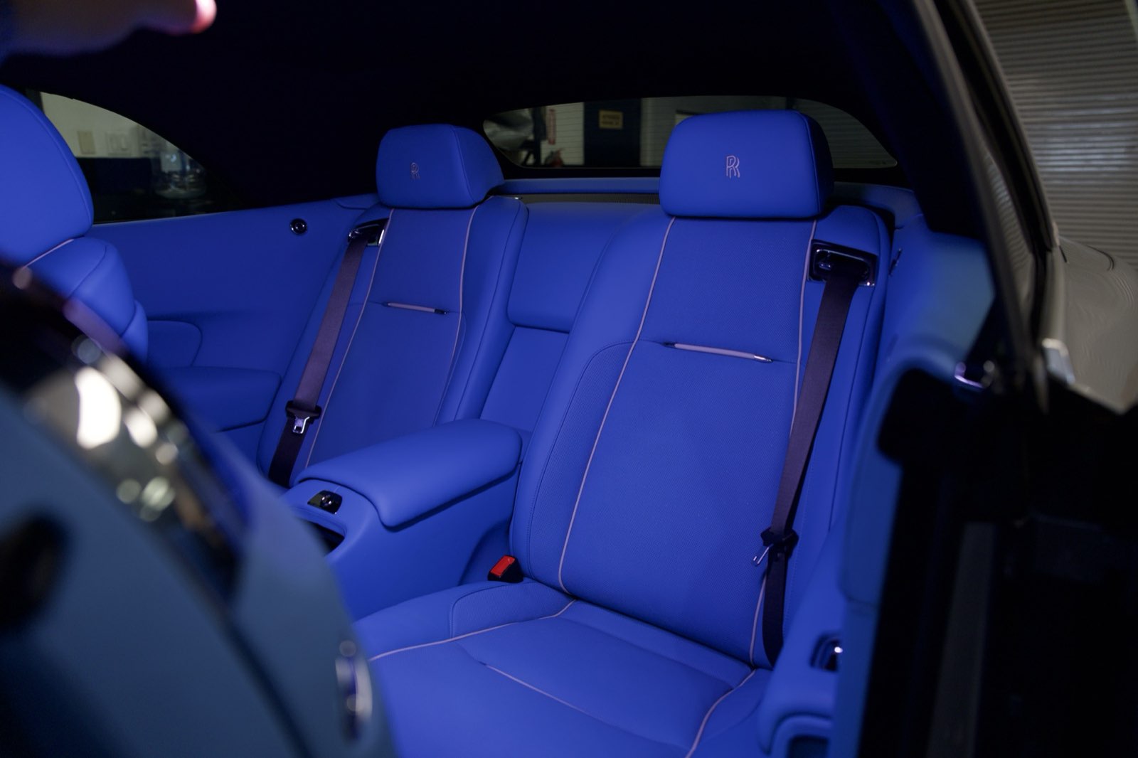 Rear seats: The rear seats in the same royal blue.